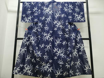 平和屋着物∴夏物　浴衣　綿絽　笹竹文　綿　逸品　CABK5373ng