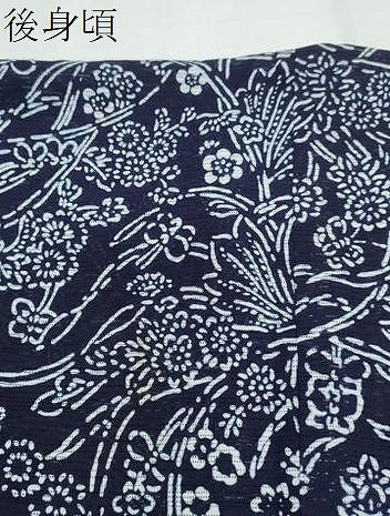 平和屋着物∴夏物　浴衣　綿絽　草花尽くし　綿　逸品　CABK5374ng