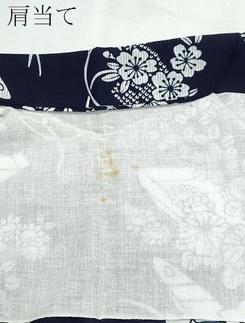 平和屋着物∴夏物　浴衣　綿絽　花舟文　綿　逸品　CABK5375ng
