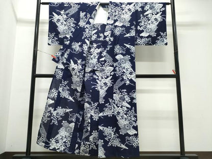 平和屋着物∴夏物　浴衣　綿絽　花舟文　綿　逸品　CABK5375ng