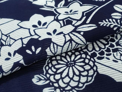 平和屋着物∴夏物　浴衣　綿絽　花舟文　綿　逸品　CABK5375ng