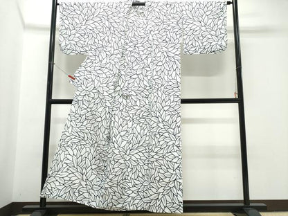 平和屋着物∴夏物　浴衣　綿絽　草木文　綿　逸品　CABK5376ng
