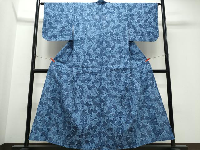 平和屋着物∴夏物　浴衣　注染　菊唐草文　綿　逸品　未使用　CABK5378ng