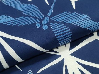 平和屋着物∴夏物　浴衣　注染　蜻蛉　麻の葉文様　綿　逸品　CABK5385ng