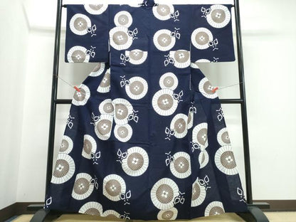 平和屋着物∴夏物　浴衣　注染　手縫い　番傘　綿　逸品　CABK5391ng