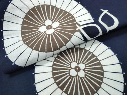 平和屋着物∴夏物　浴衣　注染　手縫い　番傘　綿　逸品　CABK5391ng
