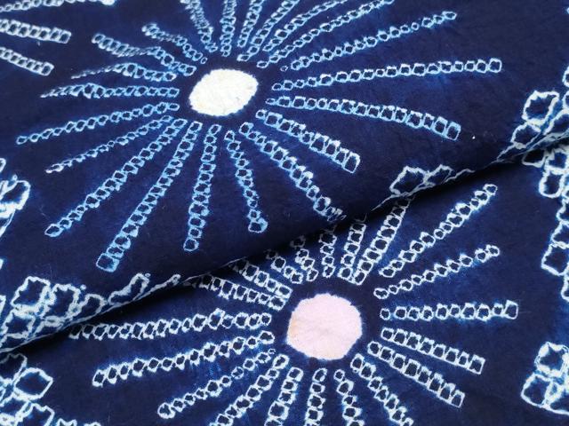 平和屋着物∴夏物　浴衣　有松鳴海絞り　枝松　綿　逸品　CABK5402ng