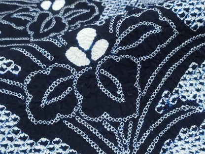 平和屋着物∴夏物　浴衣　有松鳴海絞り　杜若　綿　逸品　CABK5405ng