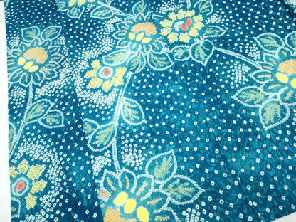 平和屋着物∴夏物　浴衣　有松鳴海絞り　枝花文　綿　逸品　CABK5418ng