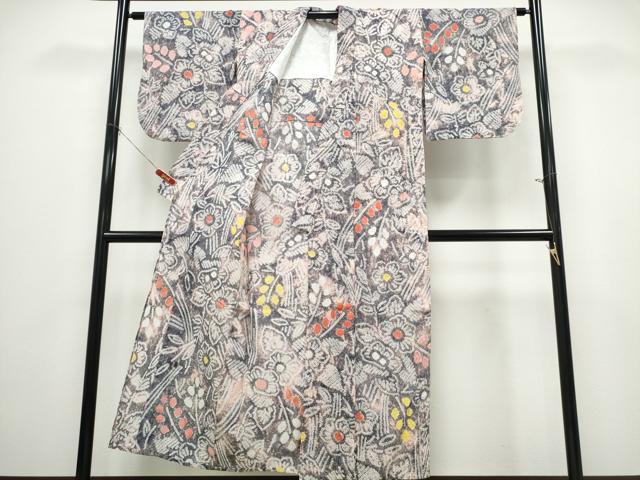 平和屋着物∴夏物　浴衣　有松鳴海絞り　草花尽くし　綿　逸品　CABK5420ng