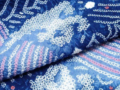 平和屋着物∴夏物　浴衣　有松鳴海絞り　立波文　綿　逸品　CABK5421ng