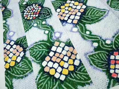平和屋着物∴夏物　浴衣　有松鳴海絞り　紫陽花　綿　逸品　CABK5432ng