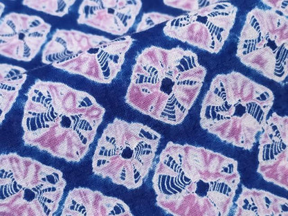 平和屋着物∴夏物　浴衣　有松鳴海絞り　蜘蛛絞り　綿　逸品　CABK5437ng