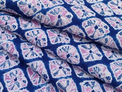 平和屋着物∴夏物　浴衣　有松鳴海絞り　蜘蛛絞り　綿　逸品　CABK5437ng
