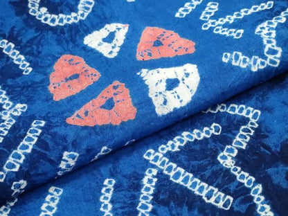 平和屋着物∴夏物　浴衣　有松鳴海絞り　朝顔　やまと誂製　綿　逸品　CABK5443ng