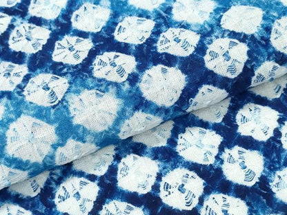 平和屋着物∴夏物　浴衣　有松鳴海絞り　蜘蛛絞り　霞文　綿　逸品　CABK5444ng