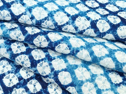 平和屋着物∴夏物　浴衣　有松鳴海絞り　蜘蛛絞り　霞文　綿　逸品　CABK5444ng