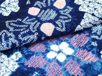 平和屋着物∴夏物　浴衣　有松鳴海絞り　枝花文　綿　逸品　CABK5445ng