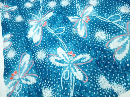 平和屋着物∴夏物　浴衣　有松鳴海絞り　舞花文　綿　逸品　CABK5449ng