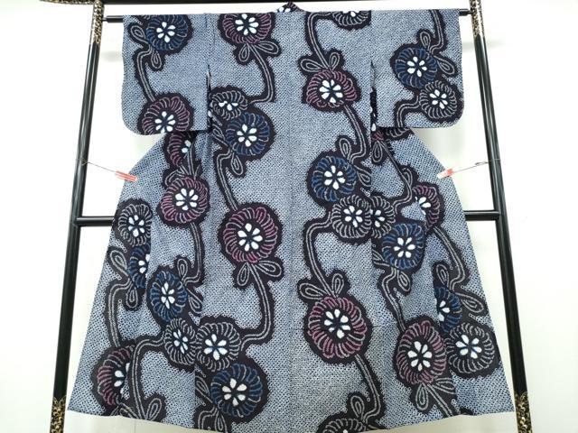 平和屋着物∴夏物　浴衣　有松鳴海絞り　菊文　綿　逸品　CABK5453ng