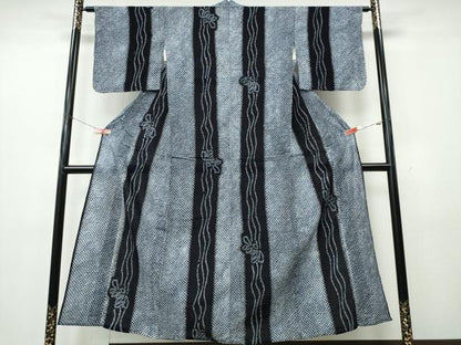 平和屋着物∴夏物　浴衣　有松鳴海絞り　菊間道　綿　逸品　CABK5457ng