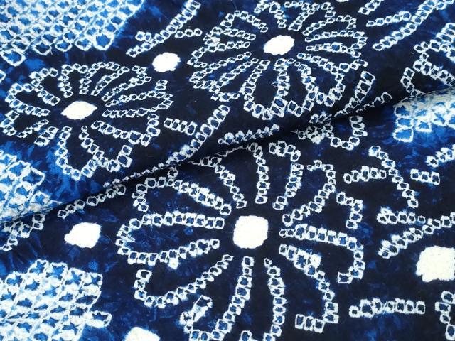 平和屋着物∴夏物　浴衣　有松鳴海絞り　霞舞菊文　綿　逸品　CABK5474ng