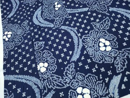 平和屋着物∴夏物　浴衣　有松鳴海絞り　流水牡丹　綿　逸品　CABK5480ng