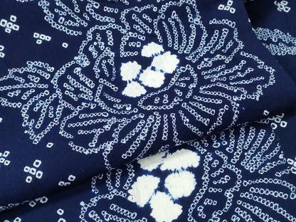 平和屋着物∴夏物　浴衣　有松鳴海絞り　流水牡丹　綿　逸品　CABK5480ng