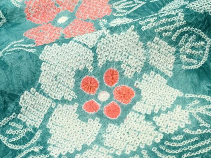 平和屋着物∴夏物　浴衣　有松鳴海絞り　舞牡丹　綿　逸品　CABK5490ng