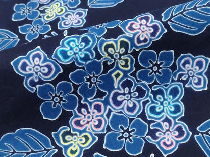 平和屋着物∴夏物　浴衣　注染　手縫い　紫陽花　アジサイ　綿　逸品　CABK5506ng