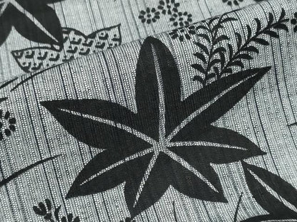 平和屋着物∴夏物　浴衣　注染　草花舞葉文　綿　逸品　CABK5515ng