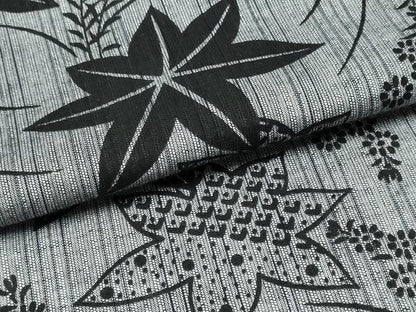 平和屋着物∴夏物　浴衣　注染　草花舞葉文　綿　逸品　CABK5515ng