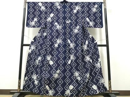 平和屋着物∴夏物　浴衣　注染　火消し　纏　綿　逸品　CABK5518ng
