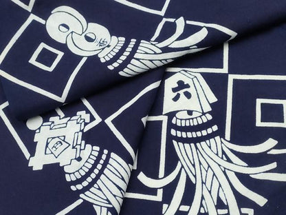 平和屋着物∴夏物　浴衣　注染　火消し　纏　綿　逸品　CABK5518ng