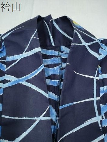 平和屋着物∴夏物　浴衣　注染　蛍　ホタル　芝草文　日本製　綿　逸品　CABK5523ng