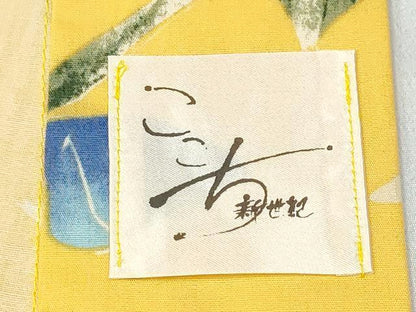 平和屋着物∴夏物　浴衣　洋花文　日本製　綿　逸品　未使用　CABK5524ng