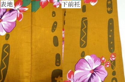 平和屋着物∴夏物　浴衣　舞花文　金彩　綿　逸品　未使用　CABK5526ng