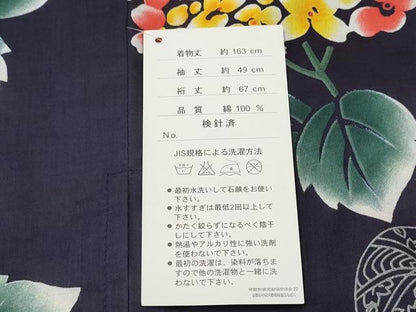 平和屋着物∴夏物　浴衣　鞠　紫陽花　アジサイ　綿　逸品　未使用　CABK5528ng