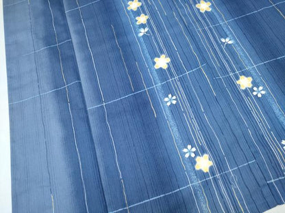 平和屋着物∴夏物　浴衣　舞桜間道　金彩　逸品　未使用　CABK5530ng