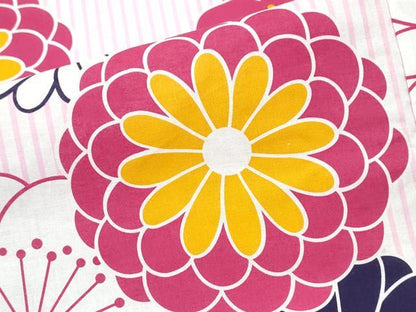 平和屋着物∴夏物　浴衣　舞菊梅文　綿　逸品　未使用　CABK5534ng