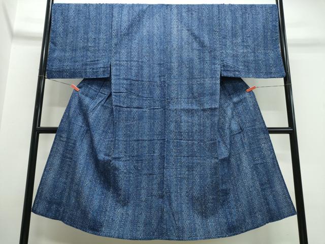 平和屋着物∴夏物　男性　浴衣　注染　手縫い　石畳文様　綿　逸品　未使用　CABK5577ng