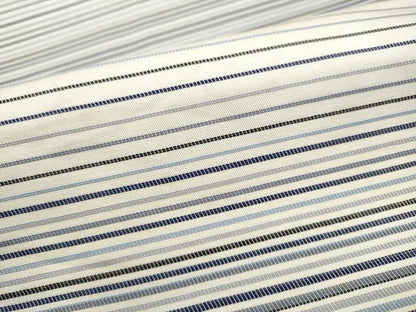 平和屋着物●六通柄　京袋帯　藍　横段文　正絹　逸品　CABK5626hy