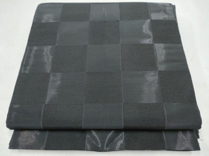 平和屋着物●染色作家　斉藤三才　六通柄袋帯　市松文様　三才鳥　さが美扱い　正絹　逸品　CABK5627hy