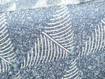 平和屋着物●両面　全通柄袋帯　市松松葉文　銀通し地　正絹　逸品　CABK5643hy