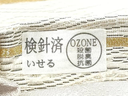 平和屋着物●六通柄袋帯　流線文　金銀糸　正絹　逸品　CABK5648hy