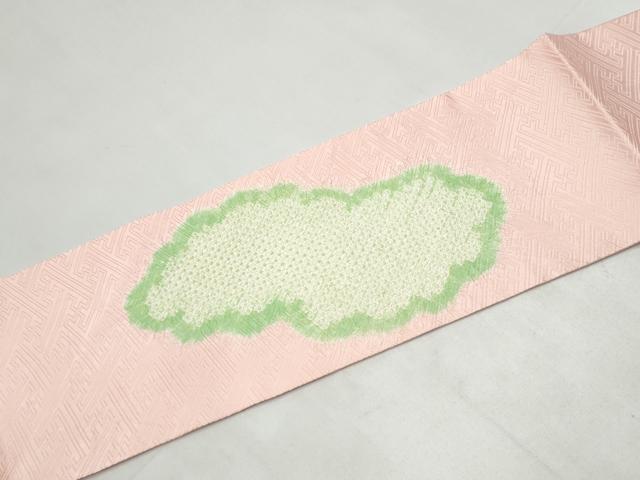 平和屋着物●九寸名古屋帯　絞り　雲重ね文　正絹　逸品　CABK5657hy