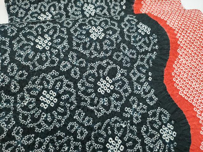 平和屋着物●名門　藤娘きぬたや・総絞り　九寸名古屋帯　舞花文　正絹　逸品　CABK5665hy