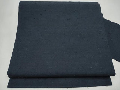 平和屋着物●九寸名古屋帯　髭紬　紫黒色　正絹　逸品　CABK5666hy