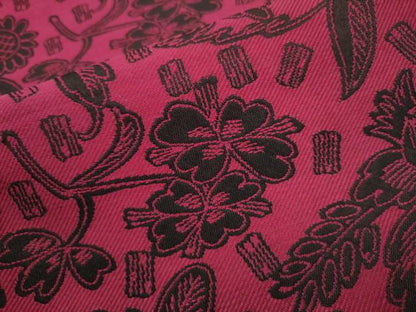 平和屋着物●両面　六通柄　本袋帯　枝花文　正絹　逸品　CABK5684hy