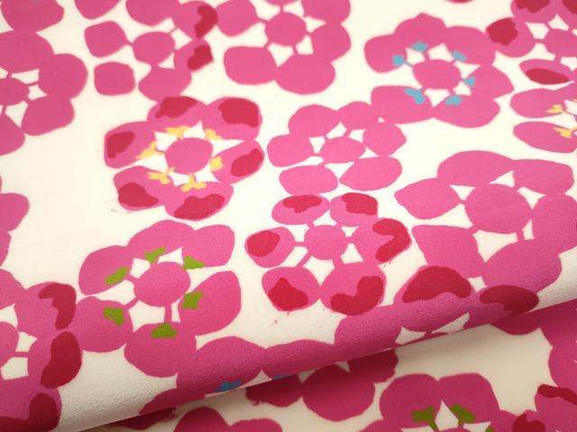 平和屋着物●全通柄　九寸名古屋帯　ろうけつ染　梅鉢　正絹　逸品　CABK5685hy